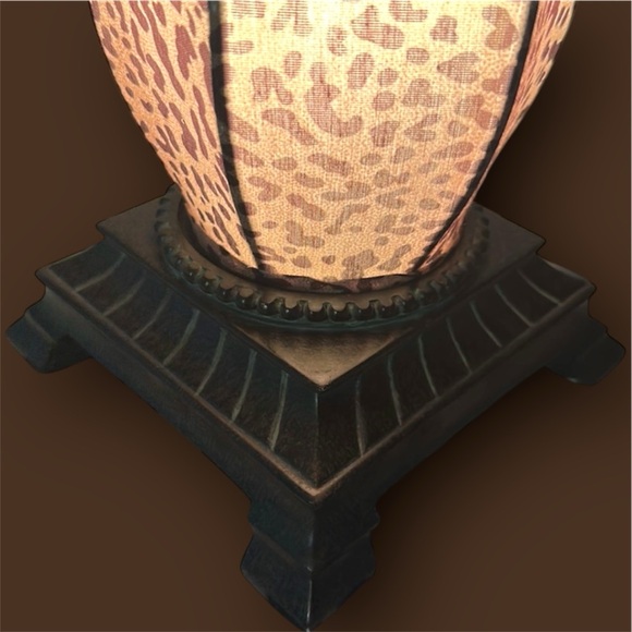 Vintage Leopard Print Accent L a mp 12″ Mood L i ghting with On/Off Cord Perfect - Picture 5 of 16